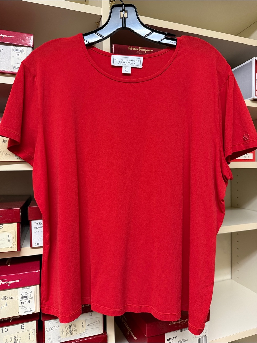 Classic St. John Sport red women’s Crew Neck T-Shirt